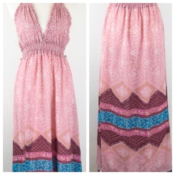 Misa Los Angeles Dresses & Skirts - MISA Los Angeles Mia Maxi Halter Dress Peony